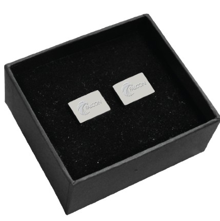 Falcon Nickel Plated Cuff Links