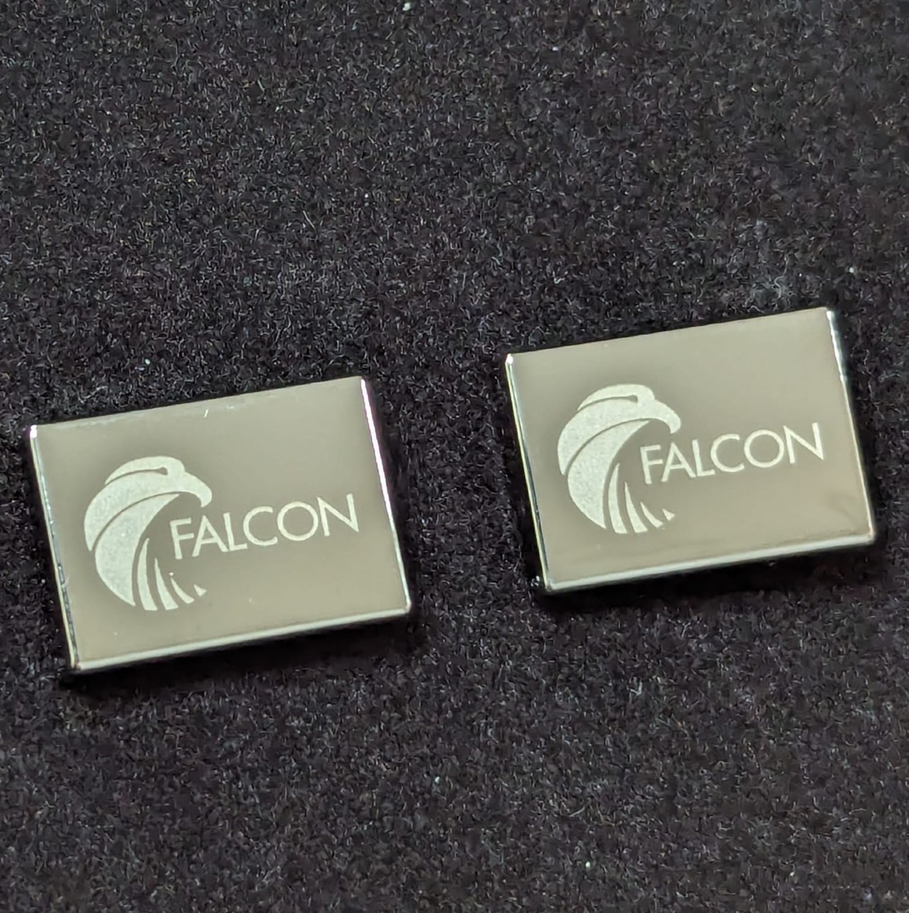 Falcon Nickel Plated Cuff Links