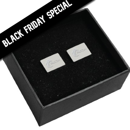 Falcon Nickel Plated Cuff Links