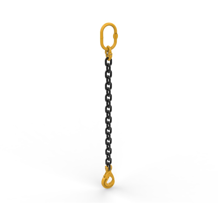 3.15t 10mm 1 Leg Grade 8 Chain, c/w Clevis Self Locking Hook