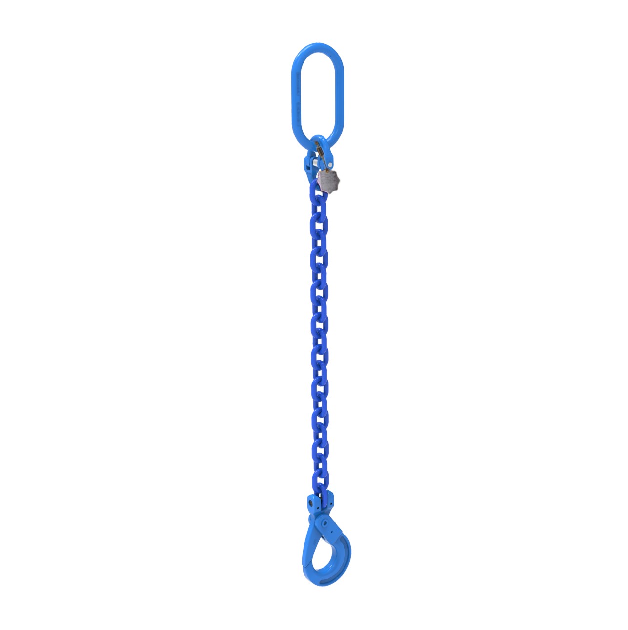 4t 10mm 1 Leg Grade 10 Chain, c/w Clevis Self Locking Hook